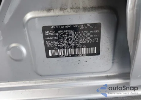 2015 Subaru Xv Crosstrek Hybrid из США, поврежденный, VIN JF2GPBCC7FH235325